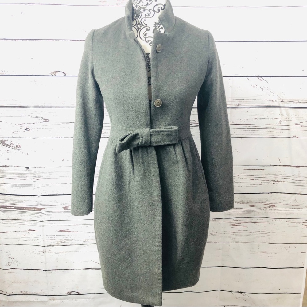 Stella McCartney Wool Blend Grey Coat 0/XS